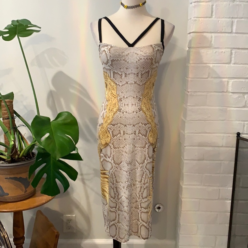 Roberto Cavalli snakeskin dress